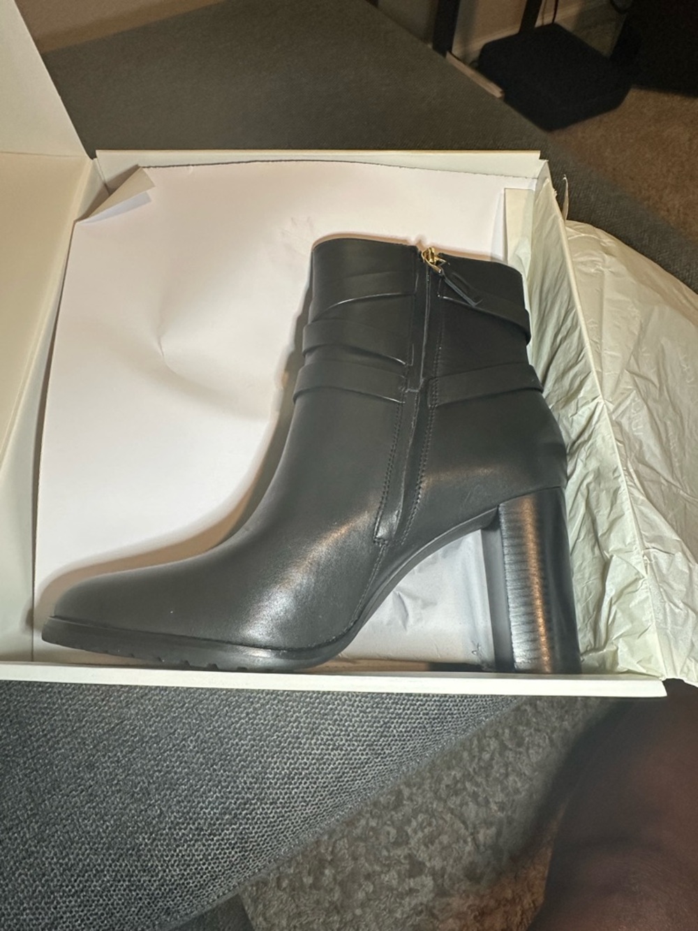 Lauren Ralph Lauren Collins Leather Bootie – Black | NIB | Size 11 - Picture 7 of 7